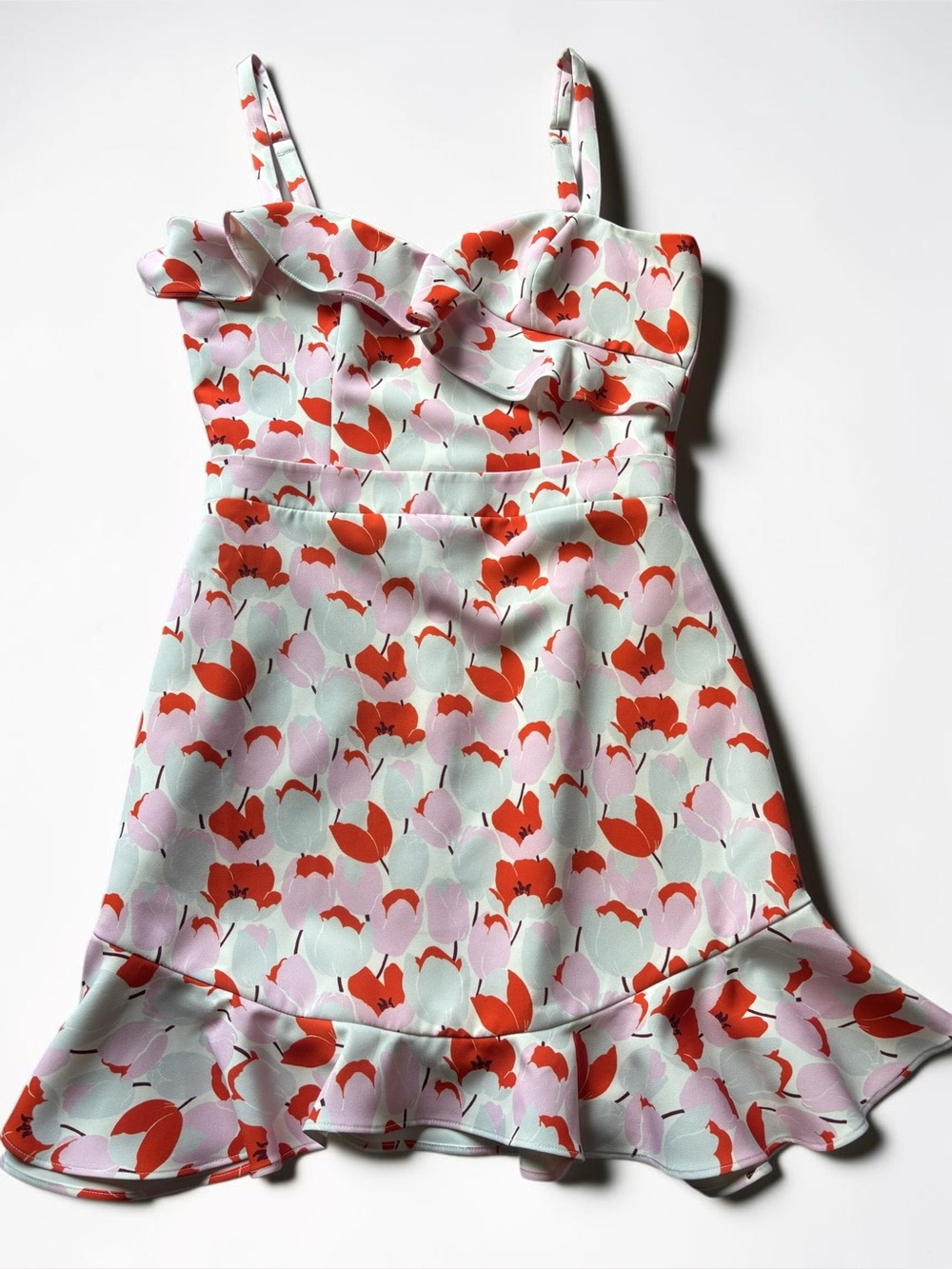 NWT Black Halo Zalda Dress Candied Tulips Floral Sheath Mini Dress Size 2